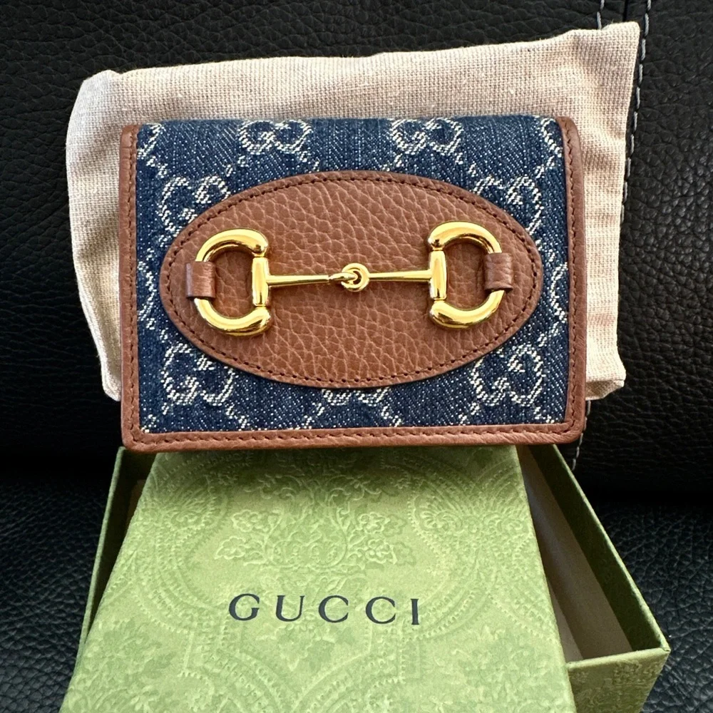 Gucci Horsebit Mini Denim Wallet - Picture 6 of 6